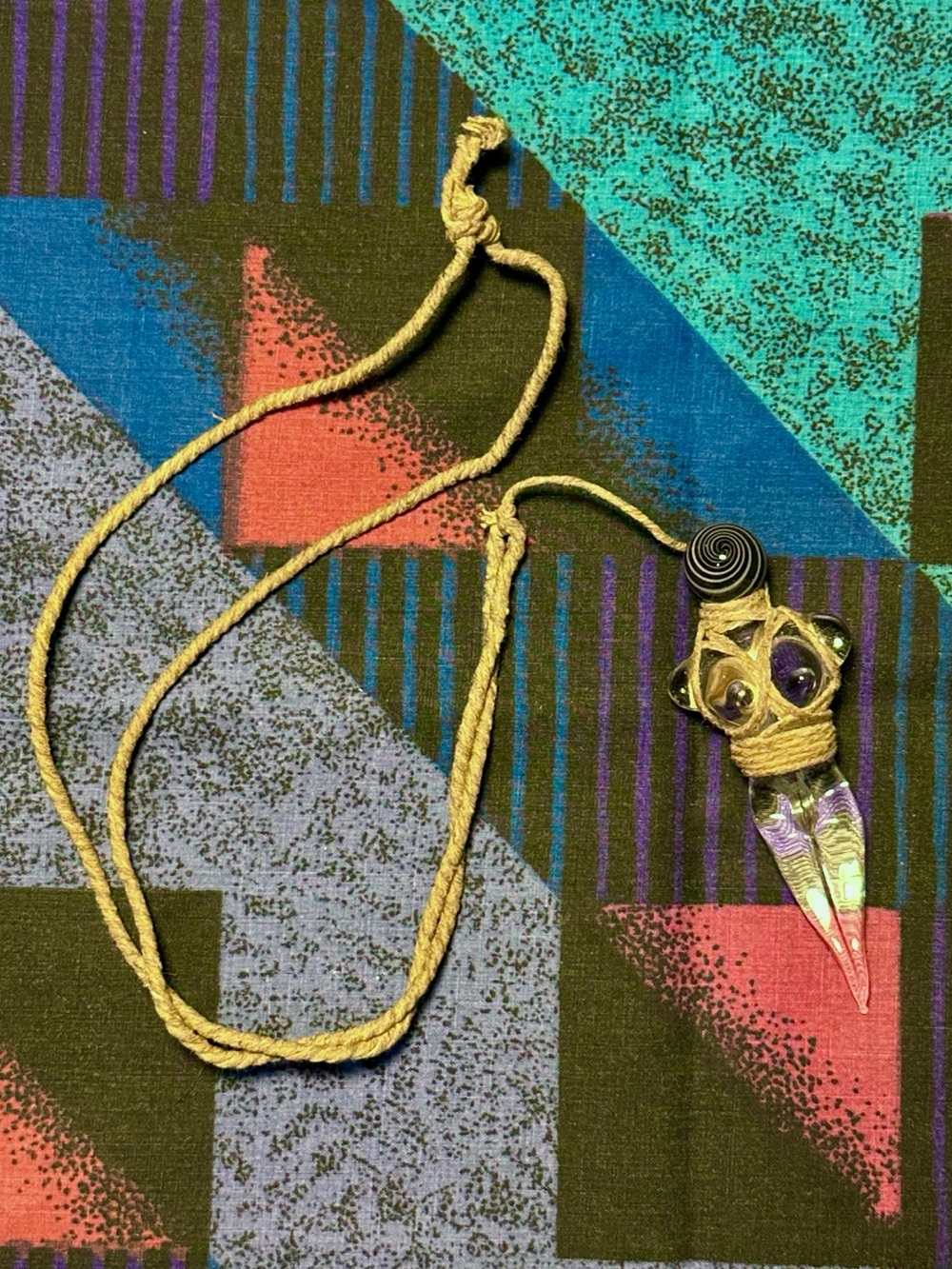 Blown Glass Shibari Pendant